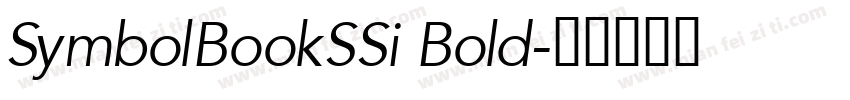 SymbolBookSSi Bold字体转换